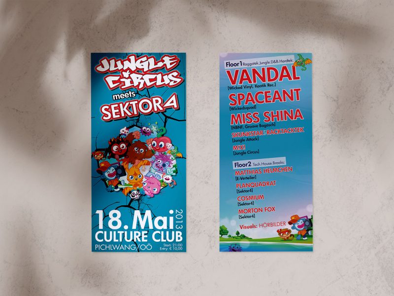 Flyer "Jungle Circus meets Sektor 4"