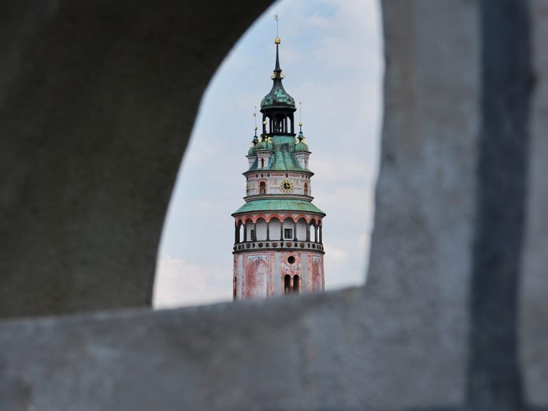 Turm in Cesky Krumlov Krumau