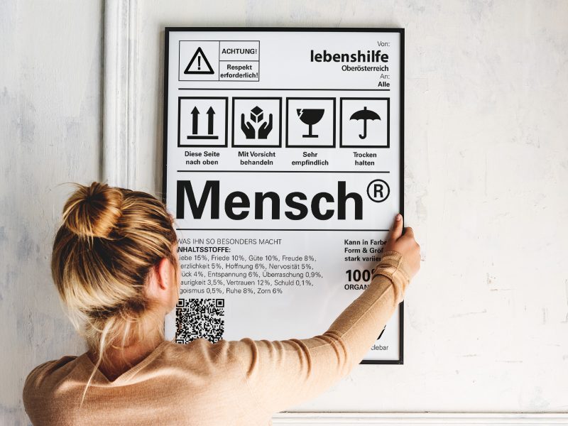 Poster "Mensch", Lebenshilfe Oberösterreich - Konzept