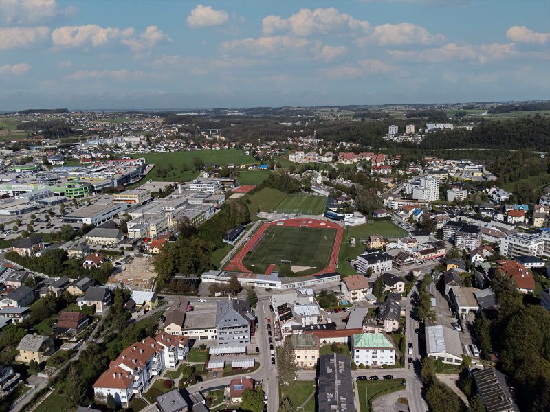 Luftaufnahme SEP Arena Gmunden