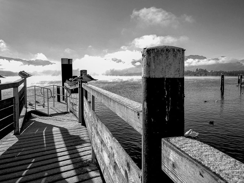 Toscana Steg Gmunden im Winter